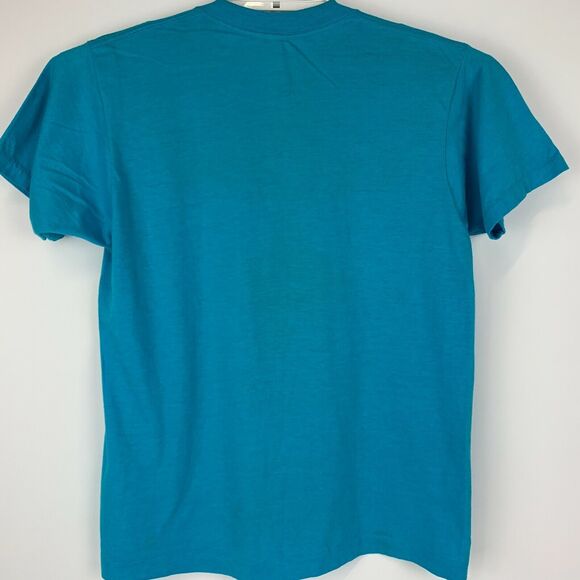 Vintage Chicago Slippery Sam T Shirt Mens Medium Made In USA 80s Tee Blue - Picture 3 of 6